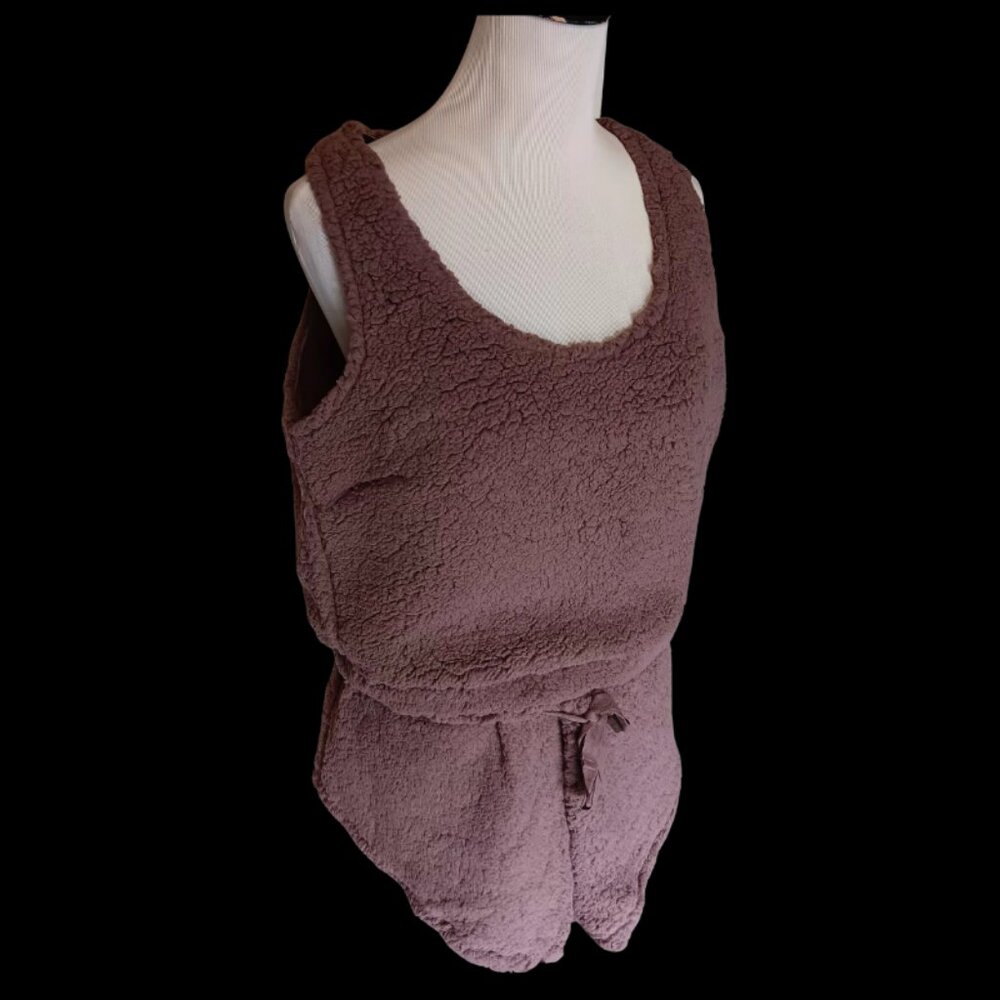 City Chic plush sherpa Cami Set Woodrose Color size S Cozy lounge
